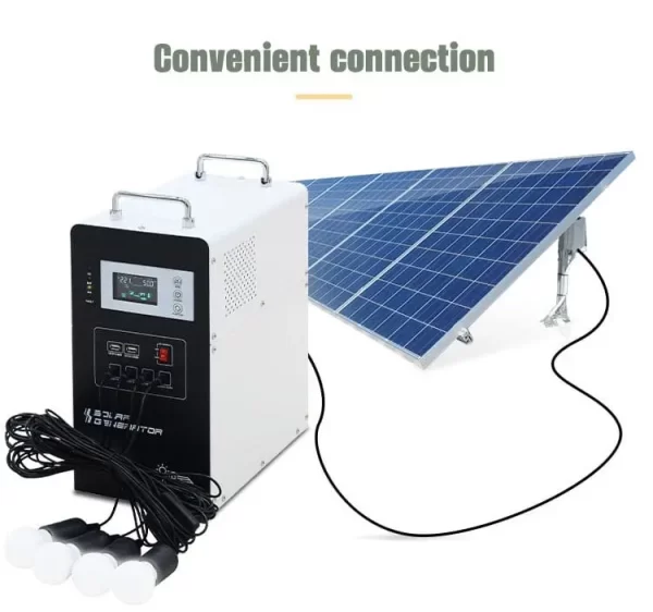 Easy install 1000w 1kW portable power station with solar panel